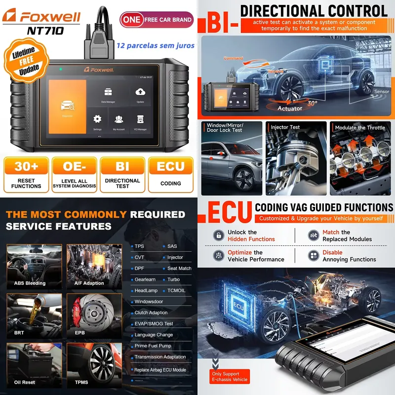 Car Diagnostic Tool - FOXWELL NT710 OBD2 Auto-Diagnosegerät für alle