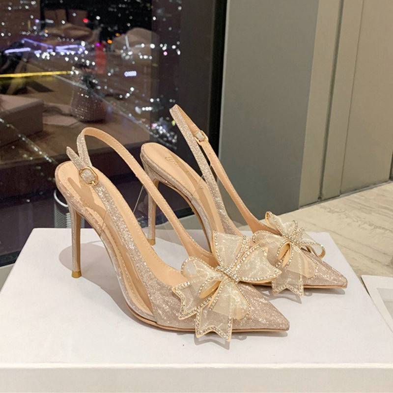 Spark Plug - Neue spitze Brautschuhe für Damen: Funkelnde