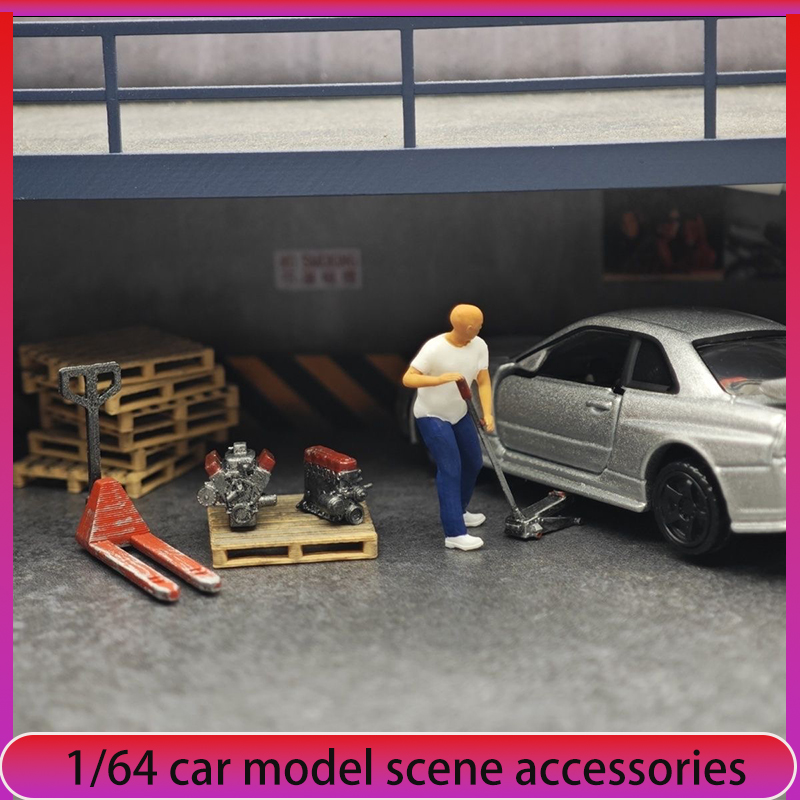 1:64 Automodell Reparaturwerks – Car Jack Bewertung und Preis